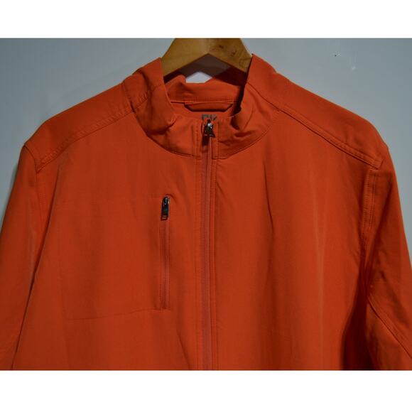 Graham Luxe Lightweight Performance Full Zip Golf Jacket Size XL Orange - Picture 5 of 9